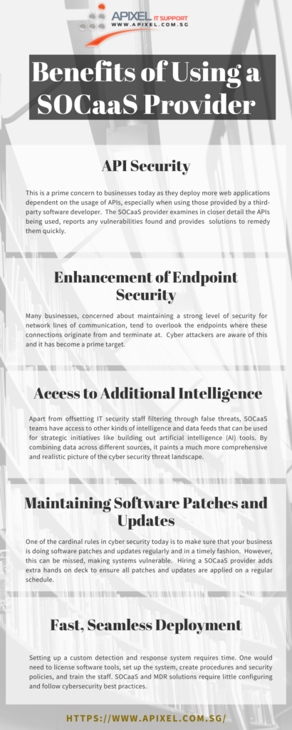 Benefit of Using SOC as a Service Provider | Apixel IT Support